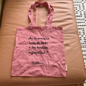 Pink eco friendly tote bag